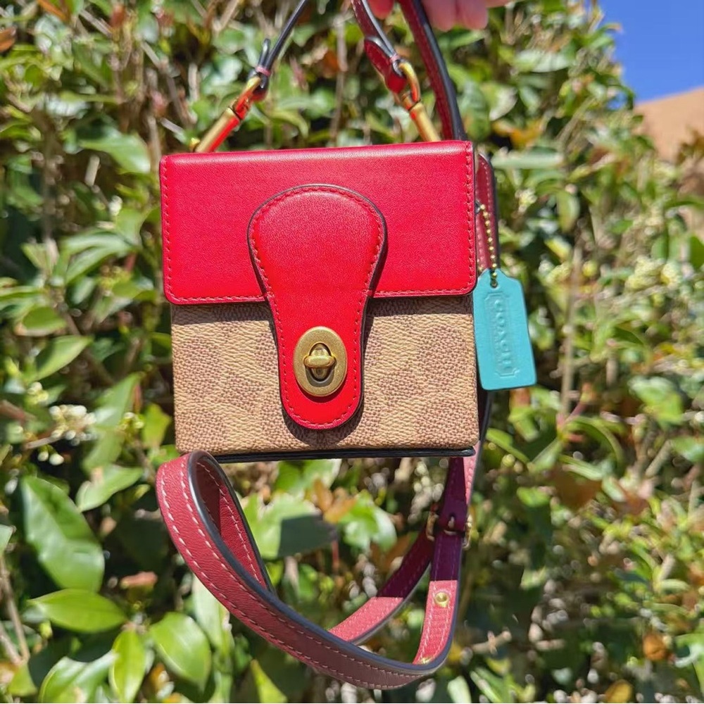 EUC Coach Lunar New Year Square Bag 10 In Signature Canvas (C2442)